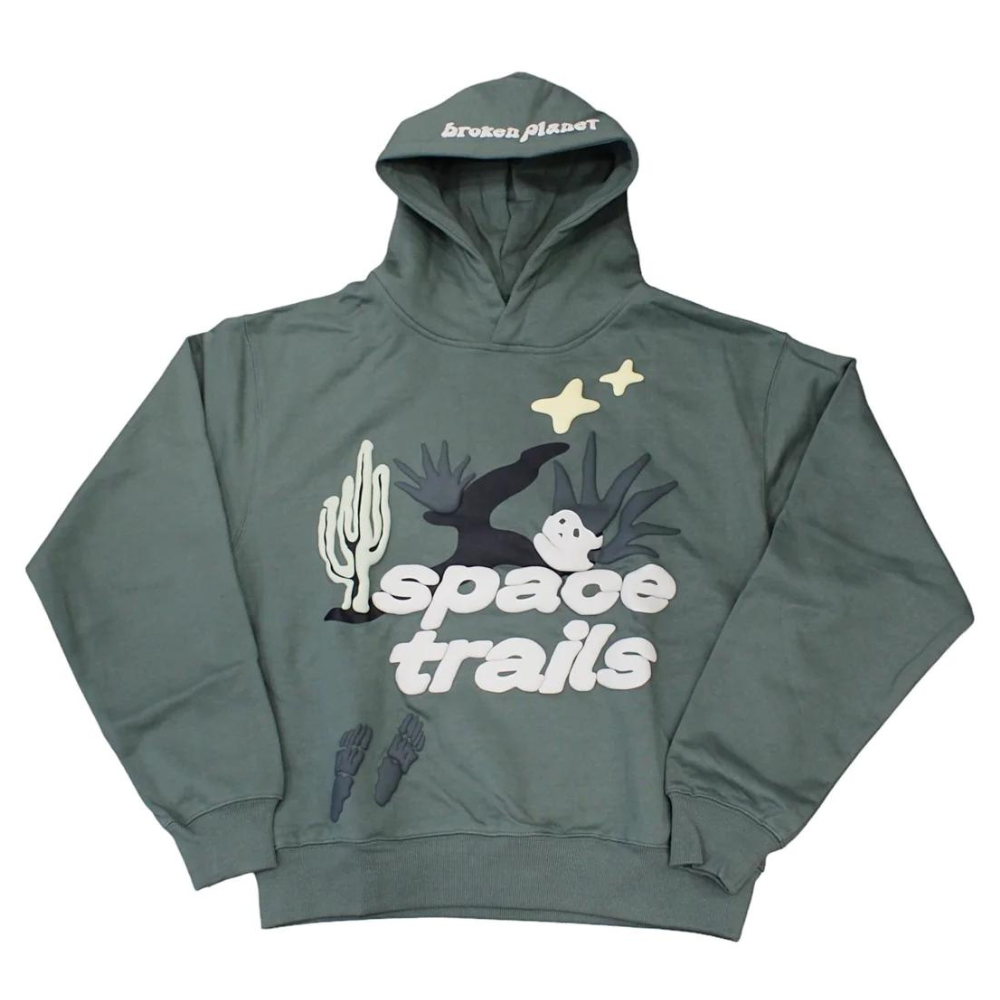 Broken Planet 'Space Trails' Hoodie - Agave Green