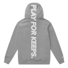 Load image into Gallery viewer, Geedup Co Play For Keeps Hoodie - Grey/White
