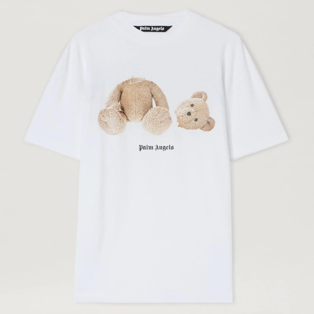Palm Angels Teddy Bear Classic T-Shirt - White/Brown