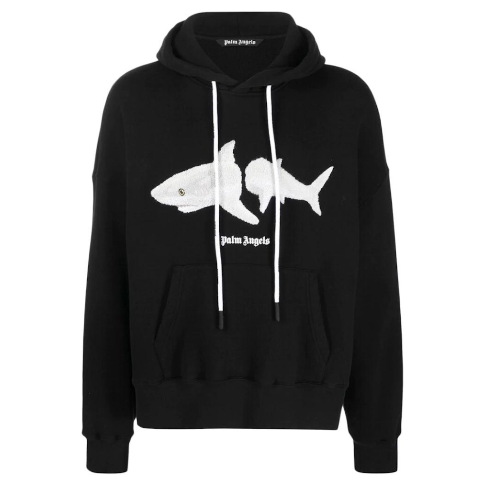 Palm Angels Shark Hoodie - Black