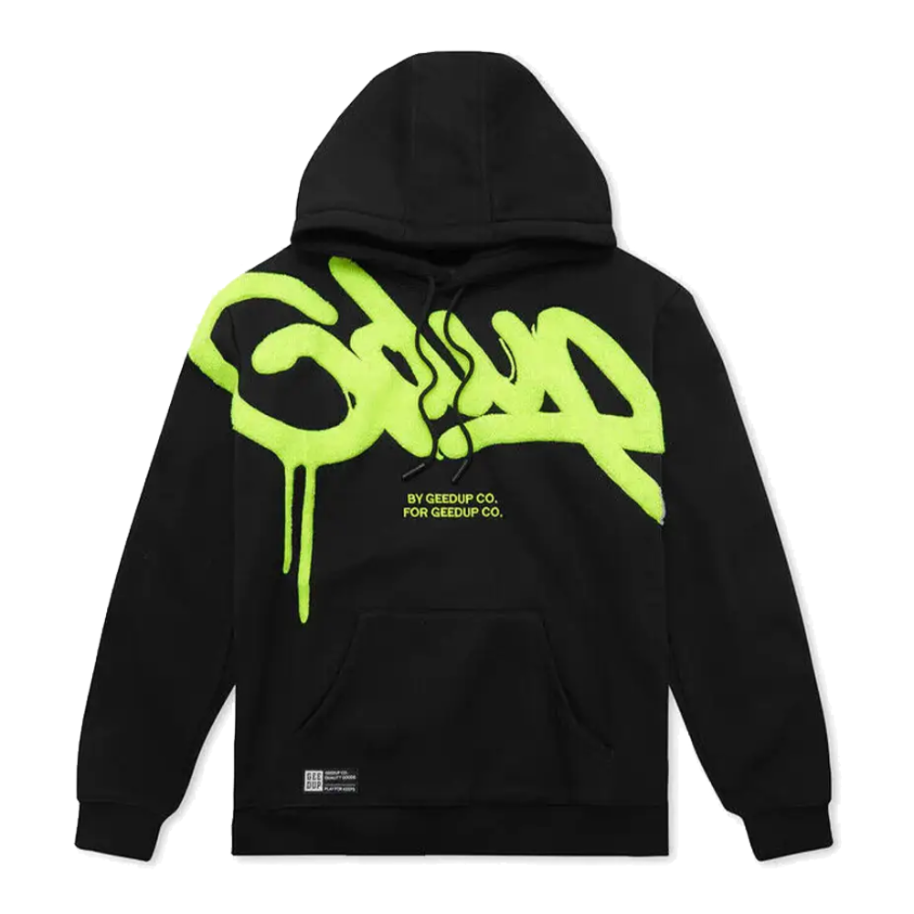 Geedup Co Handstyle Hoodie - Black/Pastel Green