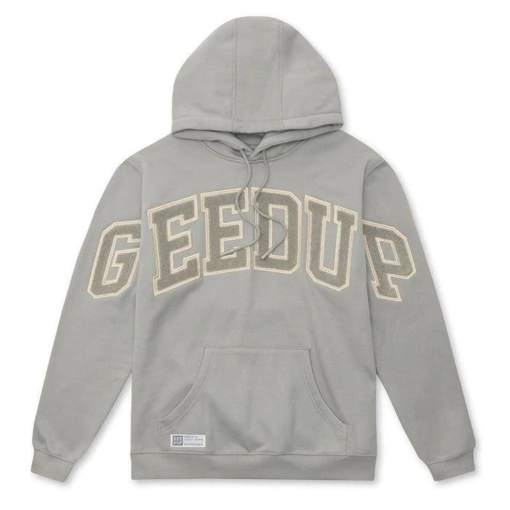 Geedup Co Team Logo Hoodie - Nardo Grey/Gold