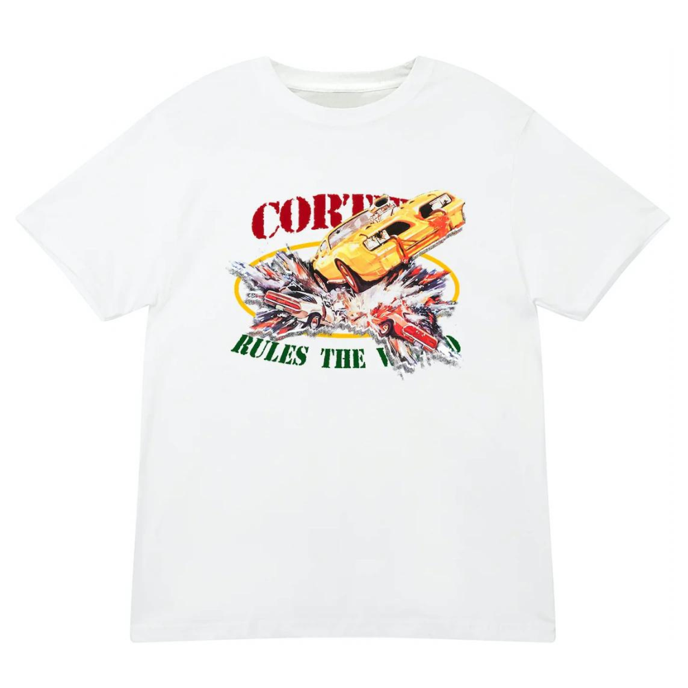 Corteiz Car Crash T-Shirt - White (SS23)