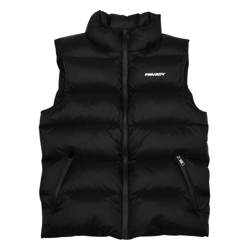 Privacy Clo Duck Down Puffer Vest - Black