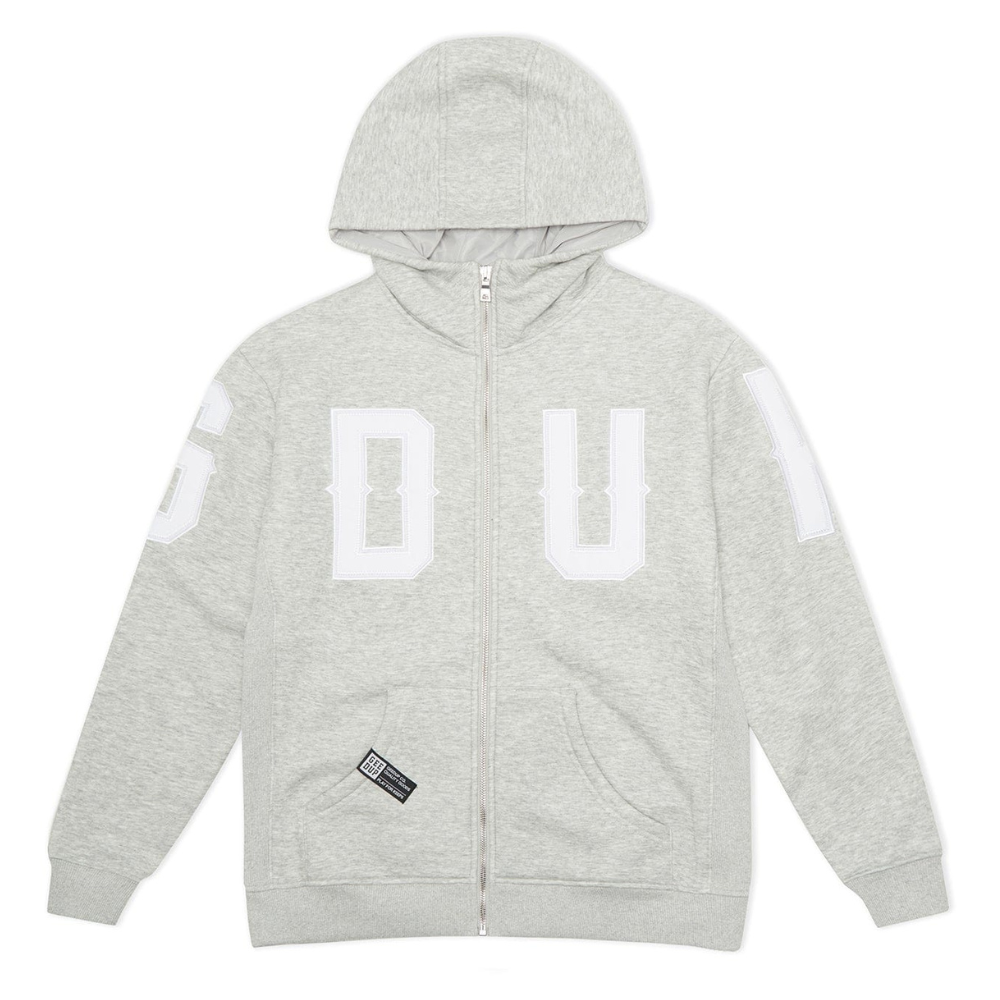 Geedup Co Zip-Up Hoodie - Grey/White