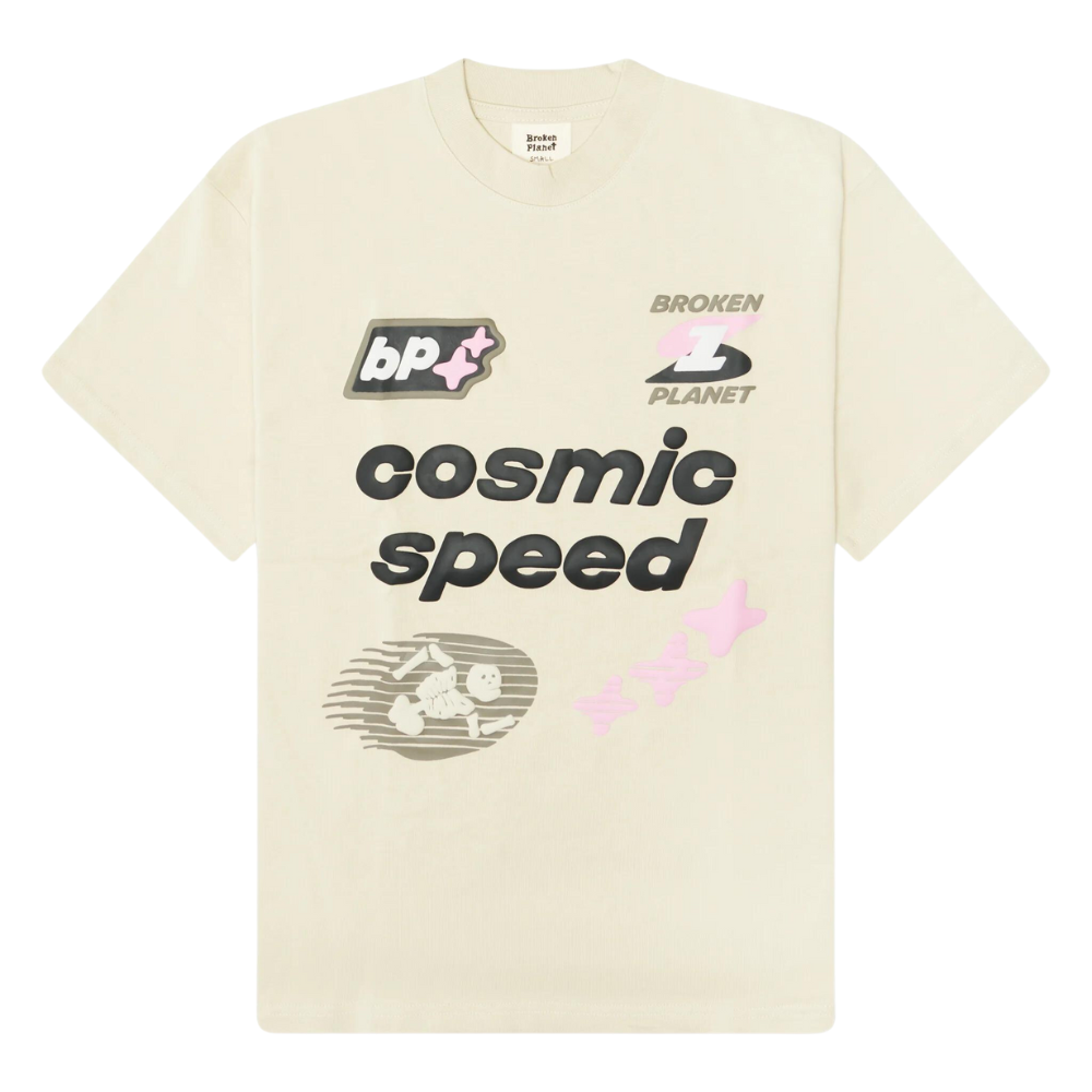 Broken Planet 'Cosmic Speed' T-Shirt - Bone White