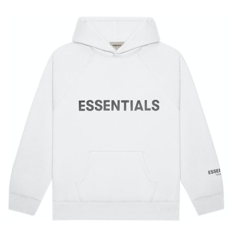 Fear Of God Essentials Appliqué Logo Hoodie - White (FW20)