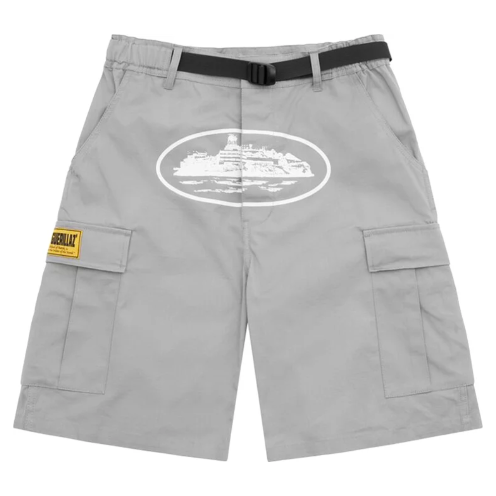 Corteiz Alcatraz Cargo Shorts - Grey (SS23)