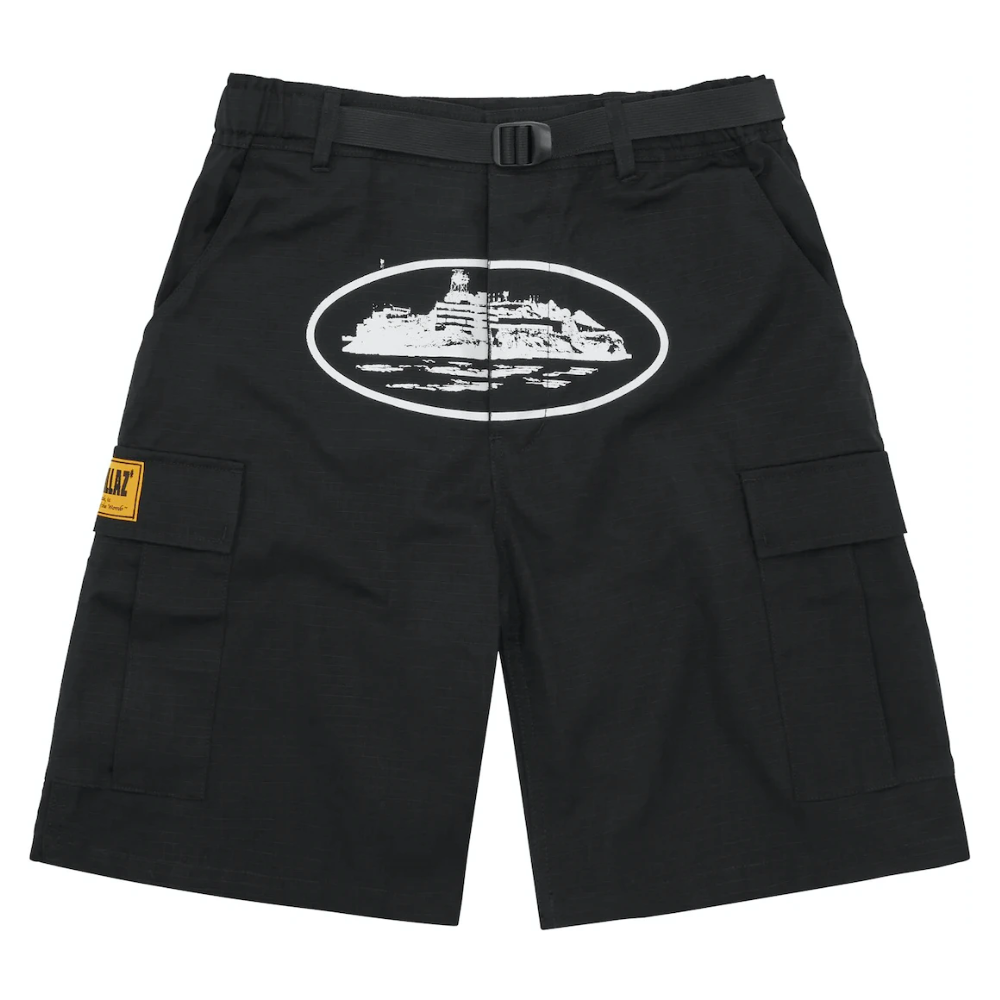Corteiz Alcatraz Cargo Shorts - Black (SS23)