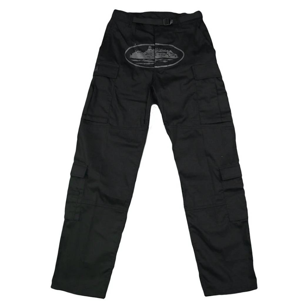 Corteiz Guerillaz Cargos - Triple Black (FW22)
