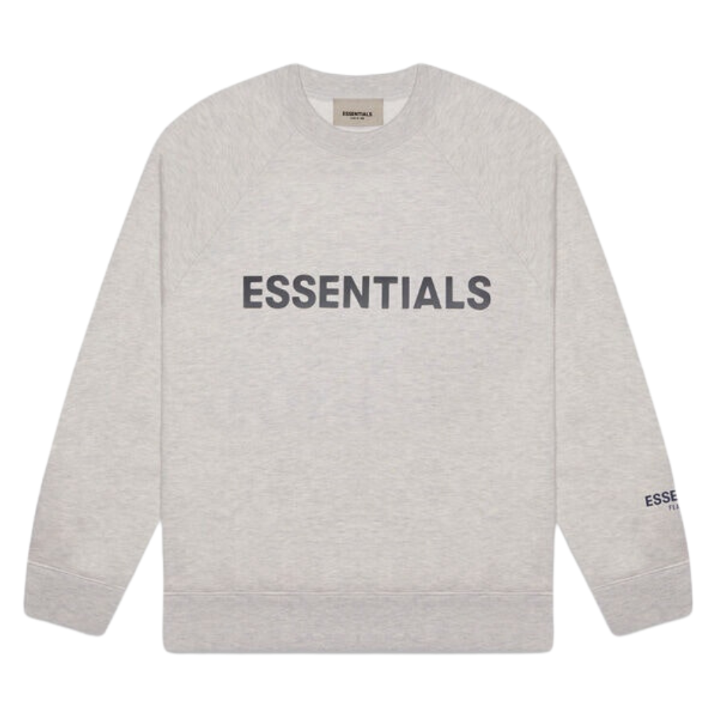 Fear Of God Essentials Appliqué Logo Crewneck - Heather Oatmeal (FW20)