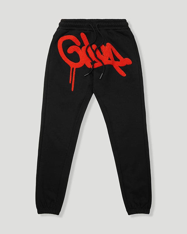 Geedup Co Team Logo Trackpants - Black/Burnt Orange