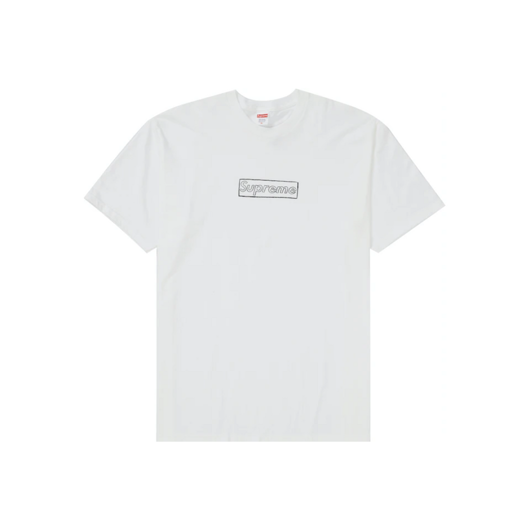 Supreme Kaws Box Logo Tee White