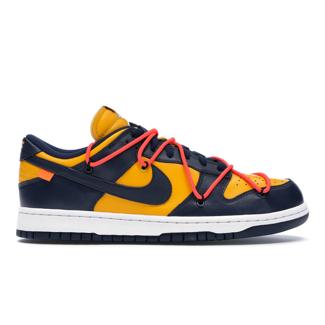 Nike Dunk Low x Off White 'University Gold'