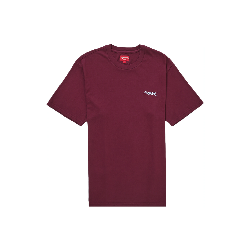 Supreme Washed Handstyle Top Plum