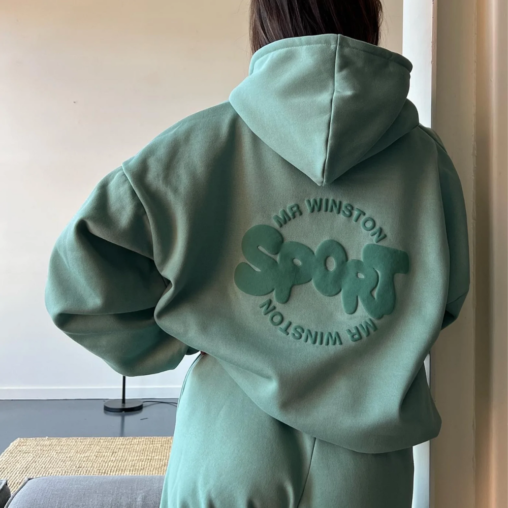Mr Winston Hoodie - Deep Sage Puff