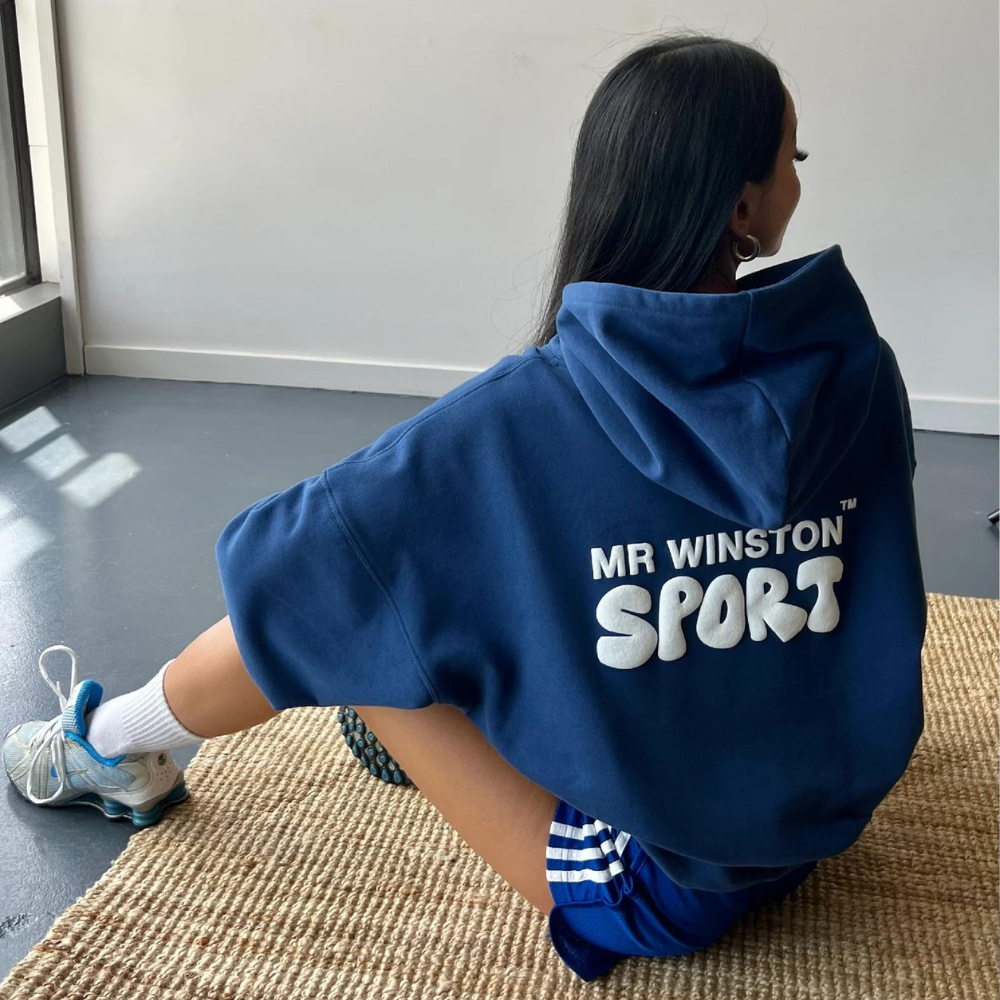 Mr Winston Hoodie - Vintage Navy Puff