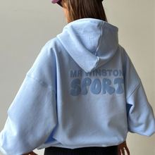 Load image into Gallery viewer, Mr Winston Hoodie - Powder Blue Puff
