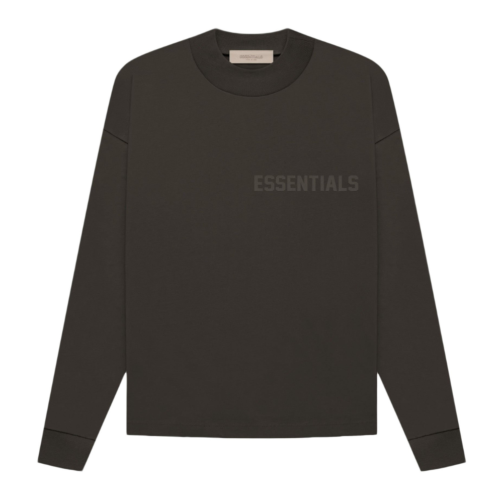 Fear Of God Essentials Long Sleeve T-Shirt - Off Black (FW22)